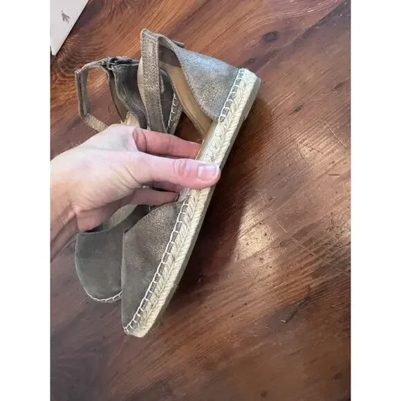 Eileen Fisher Woman's Lala Brown Metallic Espadrille Flat Sandals Sz 7 NEW - Picture 2 of 16